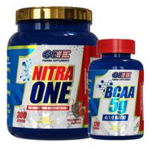 Combo Bcaa Ratio 5g 120 Tablets + Pré Treino Nitra One 300g