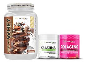 Combo Beleza Feminina Whey Creatina Pura 300 Bio Colágeno
