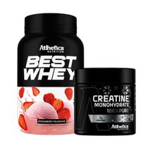 Combo best whey + creatine 100g atlhetica nutrition
