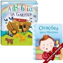 Combo Bíblia Da Garotada Capa Dura Almofadada Bíblia Infantil + Livro Orações para meninos Ciranda Cultural Crianças