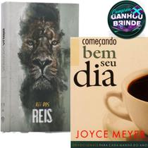 Combo Bíblia Sagrada Rei dos Reis Capa Dura + Livro Começando Bem Seu Dia Joyce Meyer Cristão Evangélico Gospel - Igreja Cristã Amigo Evangélico