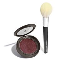 Combo Blush Compacto Malva Amoratin 2g + Pincel Para Pó e Blush