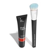 Combo Blush Líquido Coral Pessegoli 15 ml + Pincel Super Denso