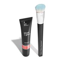 Combo Blush Líquido Rosa Rosalix 15 ml + Pincel Super Denso