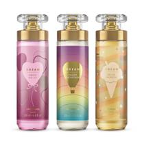 Combo Body Splash Dream: Viagem Encantada 200ml + Amor no Ar 200ml + Céu de Baunilha 200ml