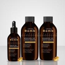 Combo bomb do crescimento capilar: shampoo 500ml + máscara 500ml + tônico 100ml Combo bomb do crescimento capilar: shampoo 500ml + máscara 500ml + tônico 100ml