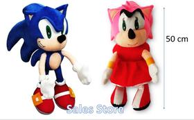 Boneco Pelúcia Sonic Grande 50cm Lançamento Vermelho Lindo