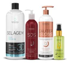 Combo Borabella Ideal: Sos + Selagem + Cauter Gloss + Oil