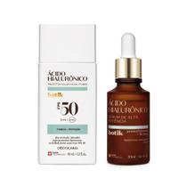 Combo Botik Ácido Hialurônico: Protetor Solar FPS 50 40ml + Sérum Facial de Alta Potência 30ml