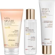 Combo Botik: Gel de Limpeza Nutritivo Vitamina B5 + Tônico Micelar + Máscara Facial Argila Branca