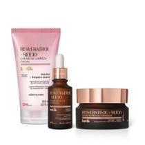 Combo Botik Resveratrol E Silício: Creme de Limpeza Facial 150ml + Sérum Facial + Creme Firmador 40g