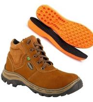 Combo Botina Segurança Couro Látego + Palmilha Anatômica 195