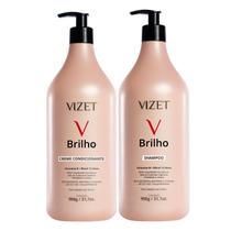 Combo Brilho Shampoo e Máscara Condicionante Vizet Combo Brilho Shampoo e Máscara Condicionante Vizet