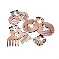 Combo Brincos Pente Garfo Cor: Bronze