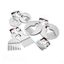 Combo Brincos Pente Garfo Cor: Prateado