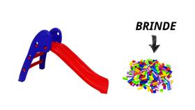 Combo Brinquedo Infantil Escorregador + Brinde- Kit Para bebês/Primeiros aninhos -Escorregador 2 degraus + Brinde 10 Uni