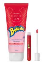 Combo Bubbaloo Morango: Gloss + Hidratante 200ml Combo Bubbaloo Morango: Gloss + Hidratante 200ml