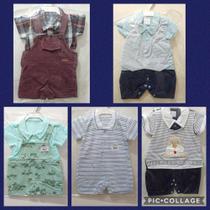 Combo C/2 Macacao Bebe Menino Curto Verão Bela Fase Luxo Combo C/2 Macacao Bebe Menino Curto Verão Bela Fase Luxo