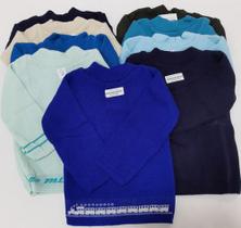 Combo C/ 5 Básica De Lã Blusa Bebê Menino Inverno Infantil Combo C/ 5 Básica De Lã Blusa Bebê Menino Inverno Infantil