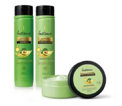 Combo Cabelos Nutridos Instance Abacate e Oliva: Shampoo 300ml + Condicionador 300ml + Máscara Capilar 200g