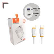 Combo Cabo E Carregador 38w Usb E C + Cabo Tipo C Tipo C Turbo Combo Cabo E Carregador 38w Usb E C + Cabo Tipo C Tipo C Turbo