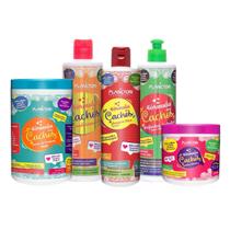 Combo Cachos - 1 Shampoo + 1 Condicionador + Definidor de cachos + 1 Gelatina + 1 Creme de pentear Plancton
