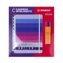 Combo Caderno Inteligente + Stabilo Shades Of Pink, Grande