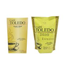 Combo Café Toledo em Grãos e Moído a Vácuo - 01 Grão 500g + 01 Gourmet 500g