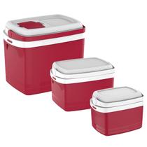 Combo Caixa Térmica 32 - 12 - 5 Litros Cooler Alimentos Bebidas - Soprano