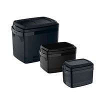 Combo Caixa Termica Cooler Soprano 32+12+5 Litros Tropical Kit Preto