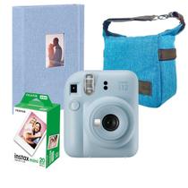 Combo Camera Instax Mini 12 Azul com Filme 20 Fotos + Bolsa + Álbum Combo Camera Instax Mini 12 Azul com Filme 20 Fotos + Bolsa + Álbum