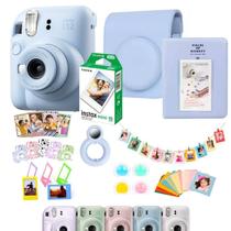 Combo Camera Instax Mini 12 Azul + Kit 8 Acessórios Album Bolsa Filme
