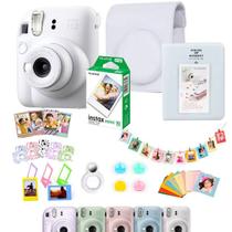 Combo Camera Instax Mini 12 Branca + Kit 8 Acessórios Album Bolsa Filme