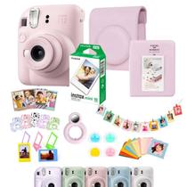 Combo Camera Instax Mini 12 Rosa + Kit 8 Acessórios Album Bolsa Filme Combo Camera Instax Mini 12 Rosa + Kit 8 Acessórios Album Bolsa Filme