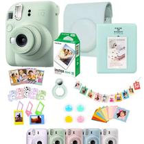 Combo Camera Instax Mini 12 Verde + Kit 8 Acessórios Album Bolsa Filme