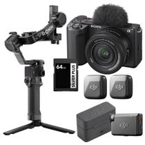 Combo Camera Sony ZV-E10 II com Estabilizador Ronin RS5 e Microfone Lapela DJI Mic Mini