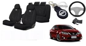 Combo Capas Conforto Personalizado Sentra 15-20 + Volante + Chaveiro