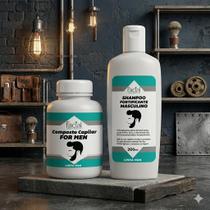Combo Capilar para Homens - Composto Polivitamínico e Shampoo Fortificante
