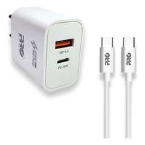 Combo Carregador Ultrarrápido + Cabo Usb C Para Usb C qualidade Premium