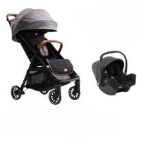 Combo Carrinho de Bebê Parcel Cinza Carbon + Bebê Conforto I-Snug Chumbo Shale Joie