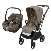 Combo Carrinho Leona² + Pebble pro 360 Twillic Truffle - Maxi-Cosi