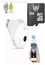 Combo Cartão Memoria Câmera 32gb e Lampada 360 Espia segurança - NEW