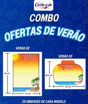 Combo Cartazes Ofertas De Verão 25 unidades do Cartaz A4 + 25 unidades do Splash Combo Cartazes Ofertas De Verão 25 unidades do Cartaz A4 + 25 unidades do Splash