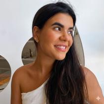 Combo Cartela Brinco Semijoia Kit com 3 Pequeno Vazado Coração Duplo e Pêndulo