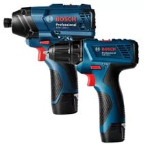 Combo Chave de Impacto 1/4 Pol. 12V + Parafusadeira Furadeira 3/8 Pol. 12V com 2 Bateria - BOSCH