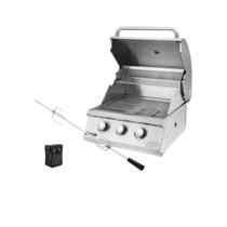 Combo Churrasqueira à Gás Mikazza G2 Pro 3 + Espeto - Gás Natural - Mikazza Home Grill