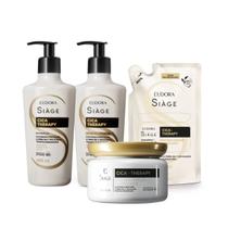 Combo Cica-Therapy Siàge Eudora Shampoo Condicionador Máscara Reconstrução Refil Combo Cica-Therapy Siàge Eudora Shampoo Condicionador Máscara Reconstrução Refil