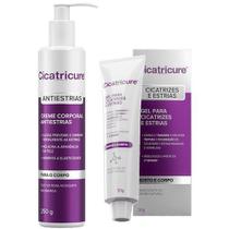 Combo Cicatricure acaba com Cicatriz estrias brancas vermelhas elasticidade KIT