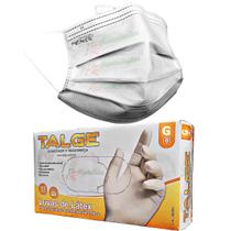 Combo Cirurgico Mascara Descartável Branca+luva Talge G - DAIFPRO Combo Cirurgico Mascara Descartável Branca+luva Talge G - DAIFPRO