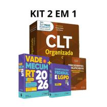 Combo CLT Organizada Completa 2026 MAIS Vade Mecum RT 2026 Com a Constituição Federal e LGPD